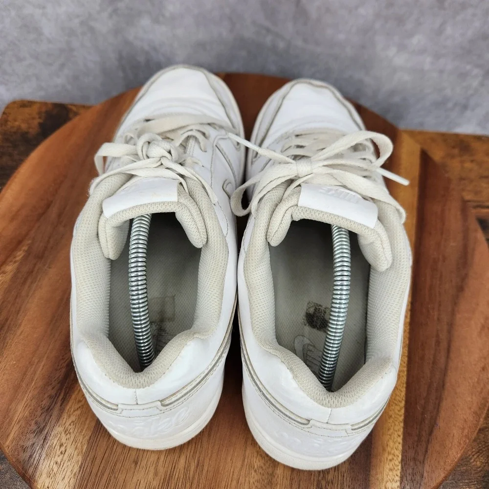 Nike Ebernon Basketball‎ Shoes Mens 11 Triple White Leather Low Top Sneakers